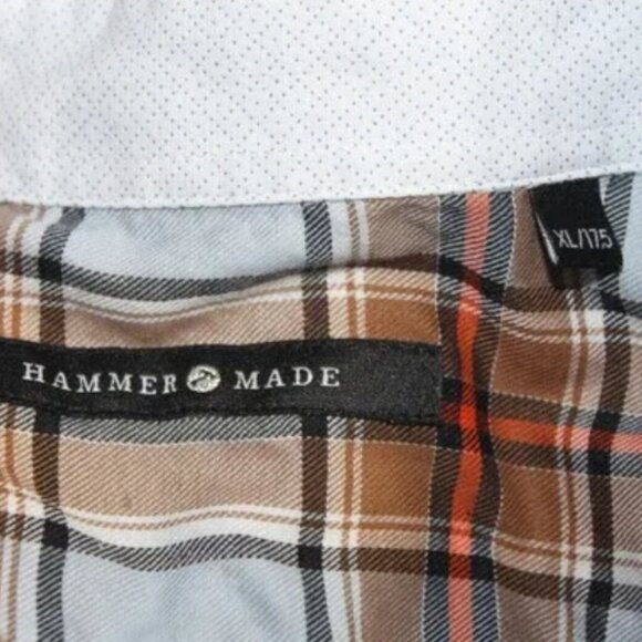 Men's Hammer Made XL (17.5) LS Plaid Button-Down - Picture 2 of 4